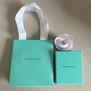 Tiffany & Co. Turquoise Bag and Box with Ribbon
